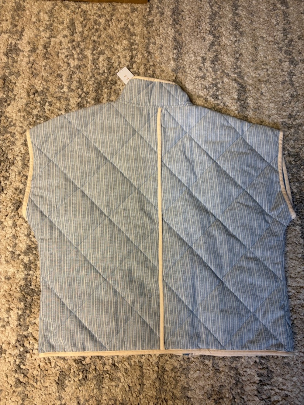 Gilli Light Blue Quilted Vest with Cream NWT size Large - Picture 6 of 10